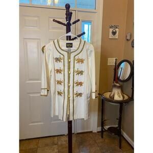 Women's Bob Mackie vintage White Elephant Embroidered Blazer Size L